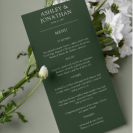 Menú Boda Elegante Moderno y Simple Elements