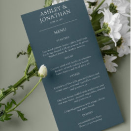 Menú Boda Elegante Moderno y Simple Elements