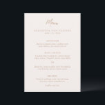 Menú Boda elegante neutral terrenal tradicional<br><div class="desc">Menú de boda de estilo tradicional con un diseño simple pero elegante con sus nombres en una fuente serif grande.</div>