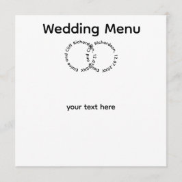 Menú Boda elegante, nombres, 