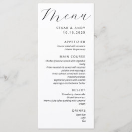 Menú Boda elegante y sencilla