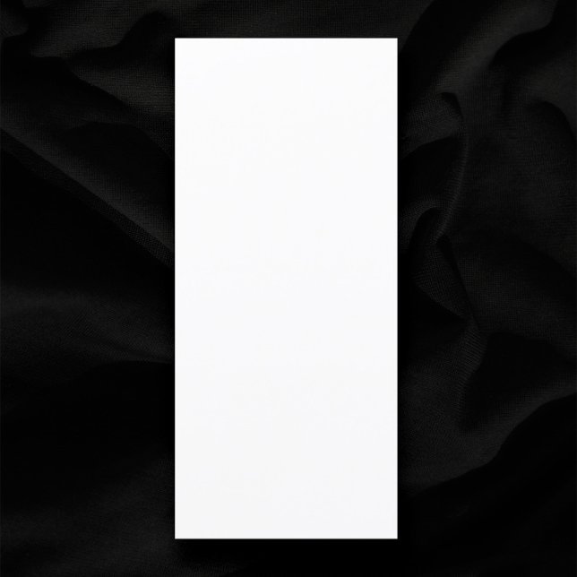 Menú Boda en blanco sencillo de 4" x 9" (Plain white 4" x 9" blank wedding menu)