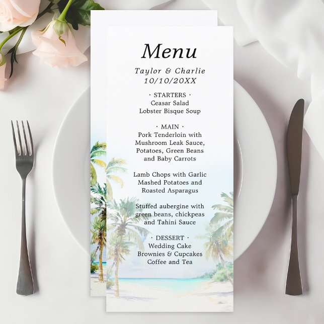 Menú Boda en Destino de Playa Tropical (Subido por el creador)