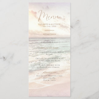 Menú Boda en la playa al atardecer | Boda en la playa j