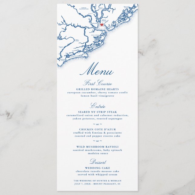 Menú Boda en Pavilion at Patriots Point Mount Pleasant  (Anverso)