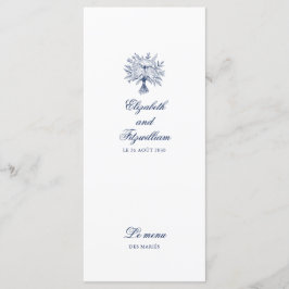 Menú Boda Esbozo minimalista de Bouquet