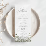 Menú Boda Evergreen Rustic Mountain Forest Boho<br><div class="desc">Menú Boda Evergreen Rustic Mountain Forest Boho</div>