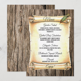 Menú Boda exclusivo de lápiz de pluma de desplazamiento