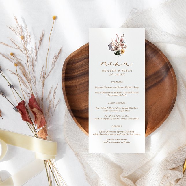 Menú Boda Fall Wildflowers (Subido por el creador)