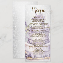 Boda fiesta Cake Lavender Floral Elegante