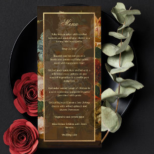 Menú Boda Floral de Arte Fino Elegante