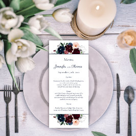 Menú Boda floral de embriones | Azul de la Marina 
