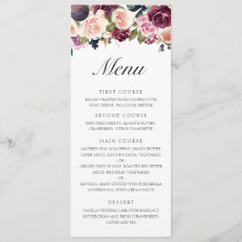 Menú Boda Floral de Frutas Moradas Elegantes de Otoño