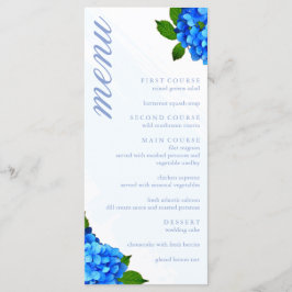 Menú Boda floral de Hortensia Azul