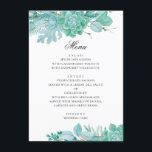 Menú Boda floral de invierno de menta. Suculentos acuar<br><div class="desc">Menú con suculentos acuarelas. Buena elección para su boda de menta. Adecuado para cumpleaños,  aniversario y cualquier otro fiesta. Contáctame,  por favor,  si necesitas artículos adicionales.</div>