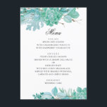 Menú Boda floral de invierno de menta. Suculentos acuar<br><div class="desc">Menú con suculentos acuarelas. Buena elección para su boda de menta. Adecuado para cumpleaños,  aniversario y cualquier otro fiesta. Contáctame,  por favor,  si necesitas artículos adicionales.</div>
