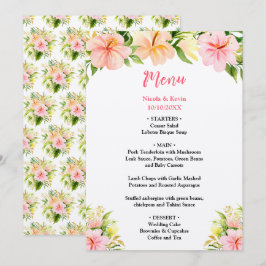 Menú Boda Floral de la Jungla Tropical
