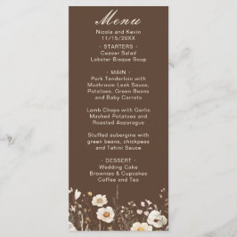 Menú Boda floral de otoño con flores silvestres