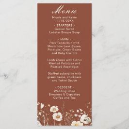 Menú Boda floral de otoño con flores silvestres