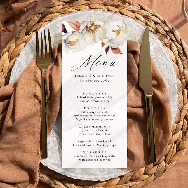 Menú Boda floral de otoño rústico (Subido por el creador)
