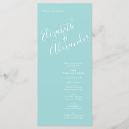 Menú Boda floral de primavera amarilla y Aqua