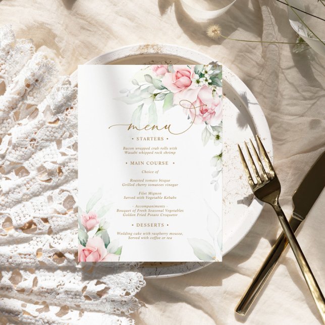 Menú Boda floral de Rubor y Eucalyptus (Subido por el creador)