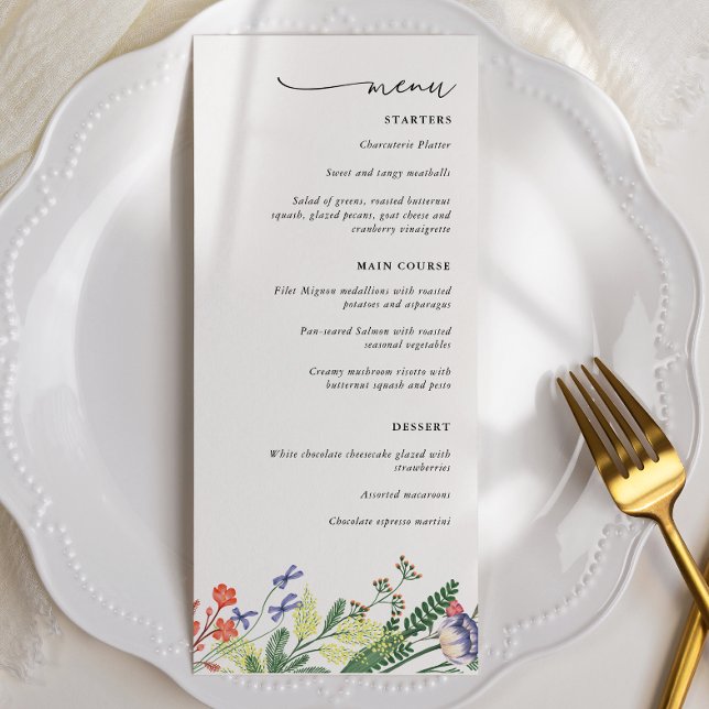 Menú Boda Floral de Secret Garden (Subido por el creador)