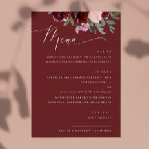 Boda floral de vino tinto profundo | Rosas de jard