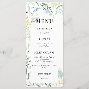 Menú Boda floral delicado English Meadow