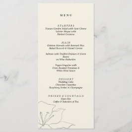Menú Boda floral Delicado Moderno con cáscara de huevo 