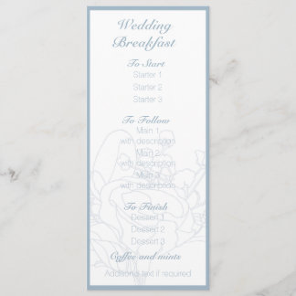 Menú boda floral (Diamond Blue)