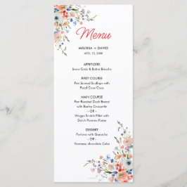 Menú Boda floral elegante