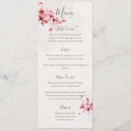 Menú Boda Floral Floral de cerezo rosa