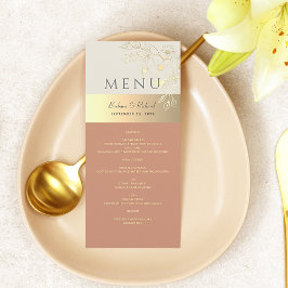 Menú Boda Floral Gold y Terracota