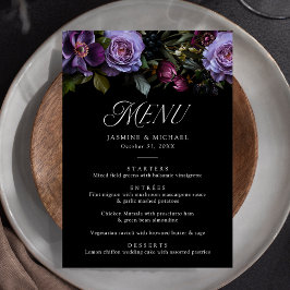 Menú Boda floral gótica temperamental