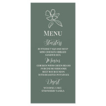 Boda floral mínimo verde forestal