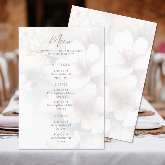 Menú Boda floral moderno (Subido por el creador)