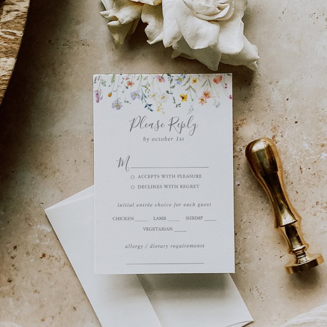 Menú Boda floral multicolor silvestre Elección RSV (Subido por el creador)