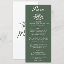 Boda floral oscura musgo verde boho dibujada a man