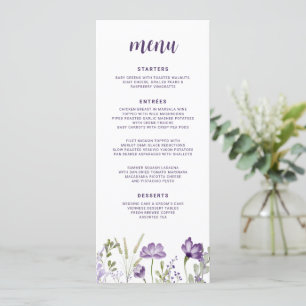 Menú Boda Floral Purple & Lavender