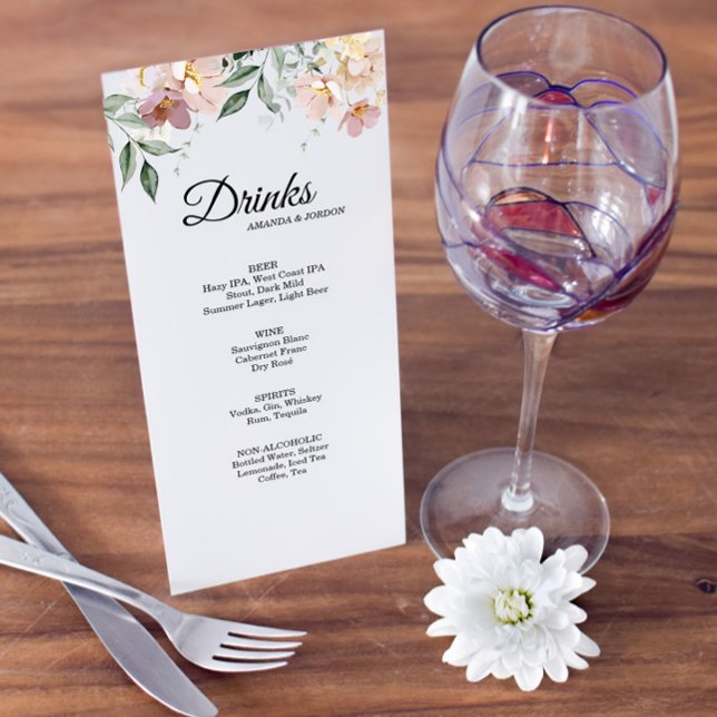 Menú Boda floral rosa y malva (Subido por el creador)