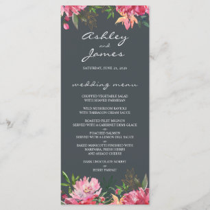Menú Boda floral Ruby Pink Peony