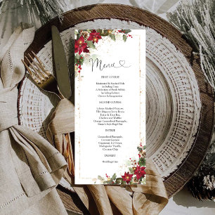 Menú Boda floral Rustic Pine Poinsettia