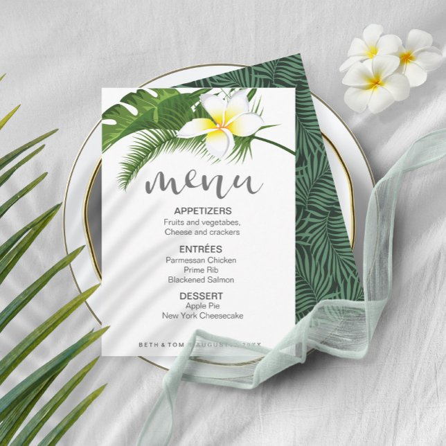 Menú Boda floral tropical ID475 (Subido por el creador)