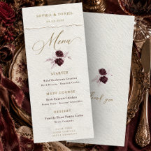 Boda floral vintage borgoña