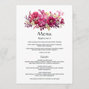 Menú Boda floral Viva Magenta