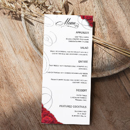 Menú Boda Flourish Red Roses