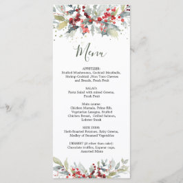 Menú Boda Foliage de Red Berries Greenery