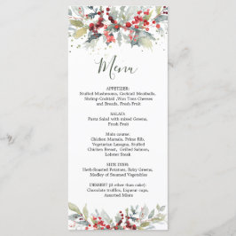 Menú Boda Foliage de Red Berries Greenery