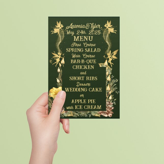 Menú Boda Forestal Golden Fairies (Subido por el creador)